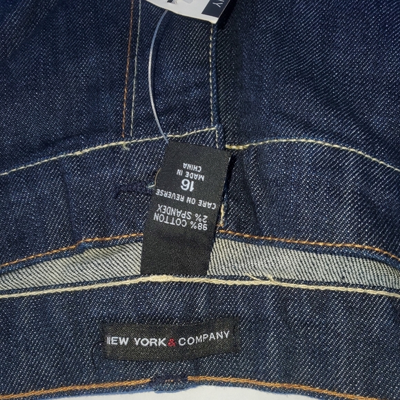 New York & Company Dark Blue Jeans Sz 16 - Picture 2 of 5
